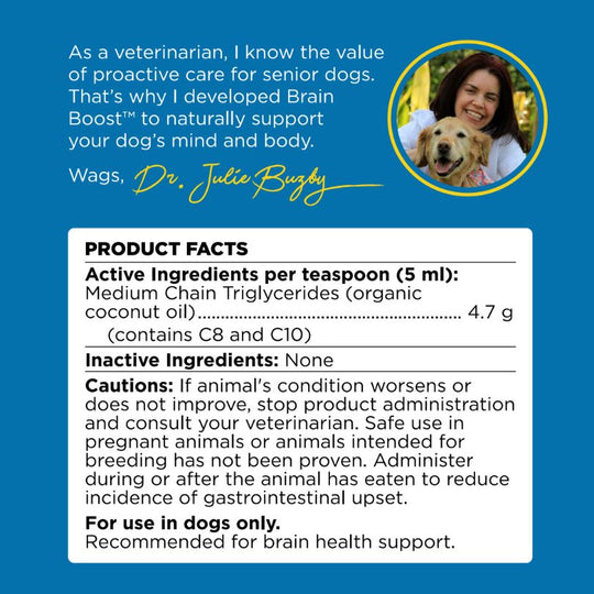 Dr. Buzby’s Brain Boost™ Organic MCT Oil for Dogs