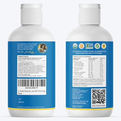 Dr. Buzby’s Brain Boost™ Organic MCT Oil for Dogs